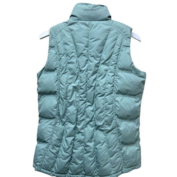 WOOLRICH Womens Puffer Vest Size Small Seafoam Green Jacket Zip Front Ski Snow - Picture 3 of 12